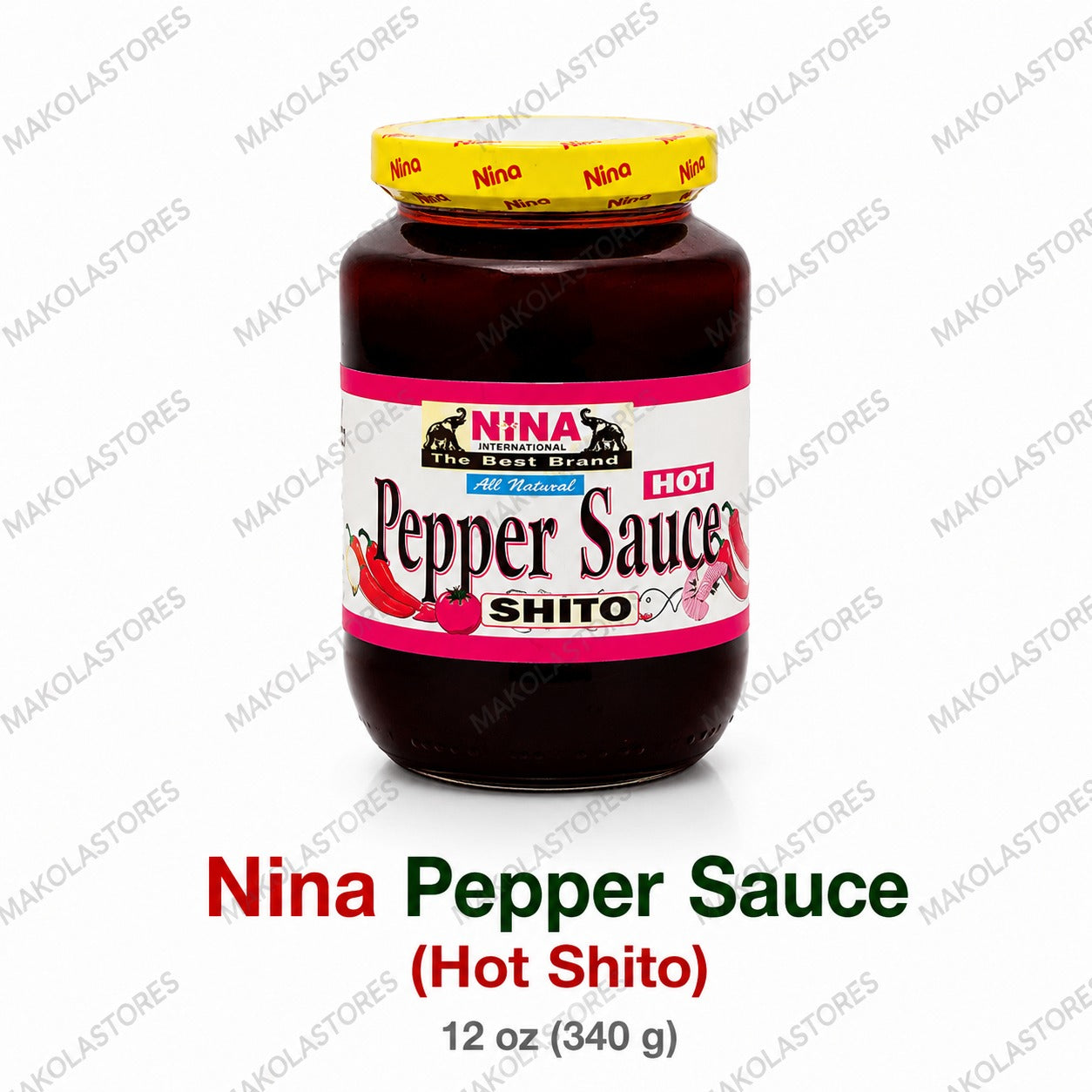 Nina pepper sauce (hot shito) 12oz image 0